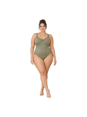 NWT Royal Smeela Olive Green Padded Strappy Back Dance Leotard XXL